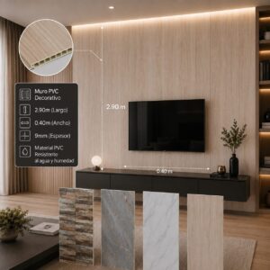 Muros de PVC decorativos para interiores modernos