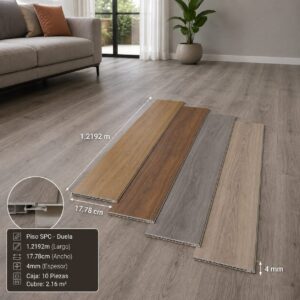 Pisos de SPC tipo madera para interiores modernos
